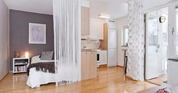 Как сделать гостиную в однокомнатной квартире