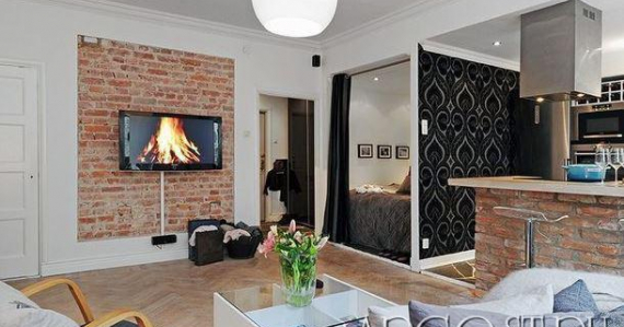 Как сделать гостиную в однокомнатной квартире