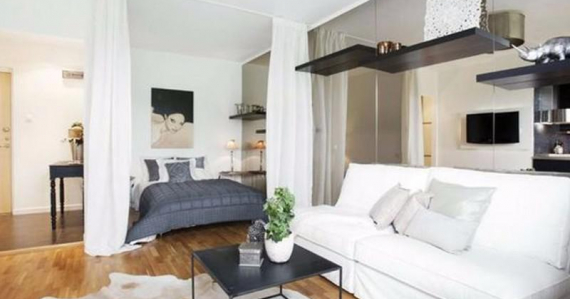 Как сделать гостиную в однокомнатной квартире